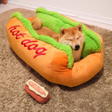 Pet Bed Hot Dog House Lounger Bed Kennel Mat Soft Fiber Pet Dog Puppy Warm Removable Washable Waterlon for Cats