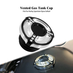Motorcycle Black Chrome Fuel Gas Oil Cap Fuel Gas Tank Cover For Harley Sportster 883 1200 XL XR Iron Dyna Touring Softail FLHR