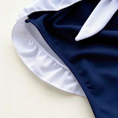 Role Student Complete Maid Cosplay School Costume Set Ruffle Cosplay Vacation Halloween Outfit Halter Dress Set Outfit Costume