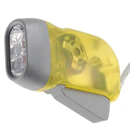Hand 3 Colors Pressing Dynamo Crank Wind Power Up Flashlight Mini Self Generating Torch LED Camping Lamp Light for Outdoor Home