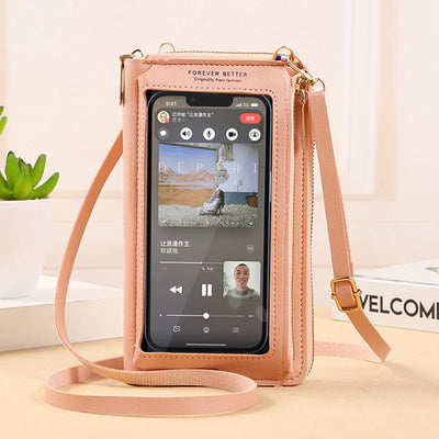 Women Crossbody Bags Touch Screen Cell Phone Purse 2023 Fashion Shoulder Bag Mobile Mini Wallet Card Holder Handbag for Female