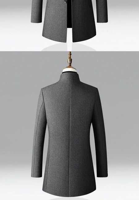 TFETTERS Brand Trench Coat Korean Fashion Business Casual Stand Collar Long Jackets for Men 2025 Autumn Windbreaker Winter Coats