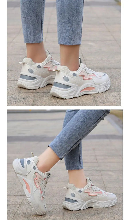 Height Increasing Chunky Sneakers Women New Fashion Lightweight Breathable Platform Mesh Sport Shoes Women's Casual Sneaker