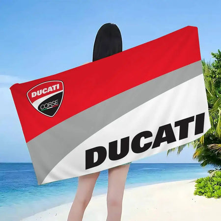 Ducati Motorcycle LOGO Printing Big Microfiber Beach Towels Towel Sand Beach Towels Pool Towel for Travel Swim Pool Yoga