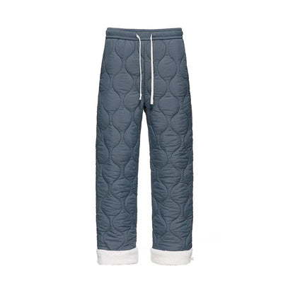 Winter Down Pants Men's Trendy Ski Waterproof Thick Fleece Warm Straight Cotton Trousers Women's Casual Cold-proof Padded Pants