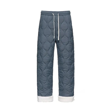 Winter Down Pants Men's Trendy Ski Waterproof Thick Fleece Warm Straight Cotton Trousers Women's Casual Cold-proof Padded Pants