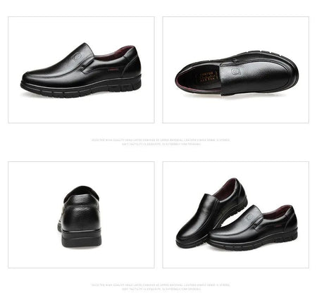 Men Genuine Leather Businenss Loafers Handmade Shoes Non-slip Man Flat Driving Walking Man Soft Luxury Dad Dress Office Shoes