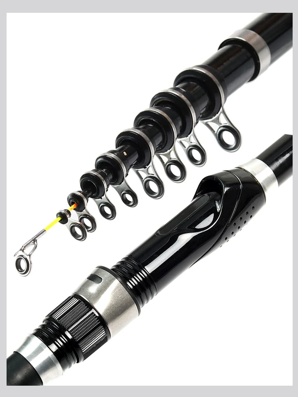 Ultra Durable Telescopic Rock Fishing Rod Spinning Carbon Fiber Pesca Carp Feeder Pole 1.5-3.0M Portable Travel Mini Fish Tackle