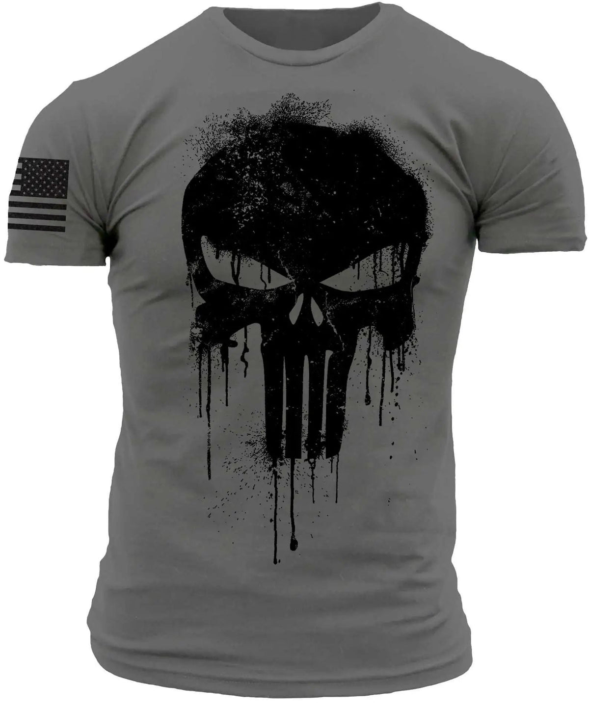 Summer Men's 3D Printed Military Patriotic Skeleton Drop T-shirt Fashion Oversized Crew Neck Sportswear Men's T-shirt