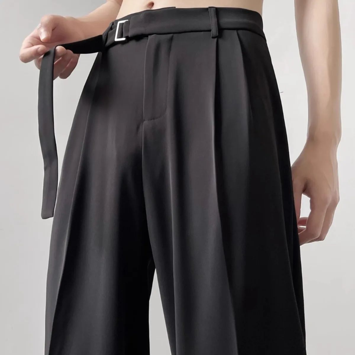 Casualsuit Pants Men's Autumn Japanese Light Luxury Draped Trousers Loose-fit Straight-leg Versatile Wide-leg Long Pants