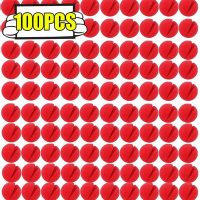 200/1PCS Red Funny Clown Nose Foam Sponge Ball Nose Cosplay Costume Make Up Props Circus Halloween Party Decoration Supplies