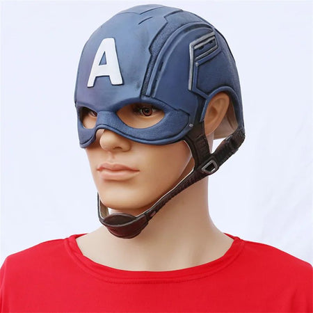 Movie Superhero USA Steve Captain Cosplay Mask Soft Latex Full Head Breathable Halloween Party Cosplay Costume Props