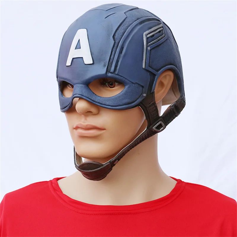Movie Superhero USA Steve Captain Cosplay Mask Soft Latex Full Head Breathable Halloween Party Cosplay Costume Props