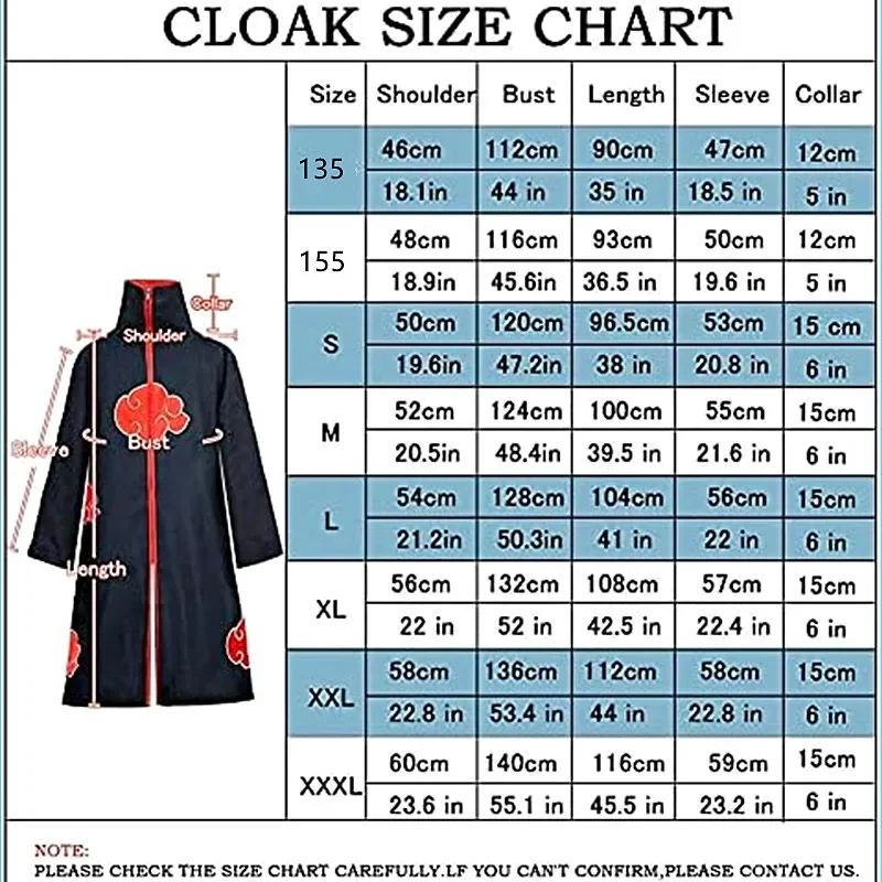 Cartoon Embroidered Standing Collar Red Cloud Cloak Robe Costume Men Kid Halloween Role Play with Rings Headdress Necklace Props