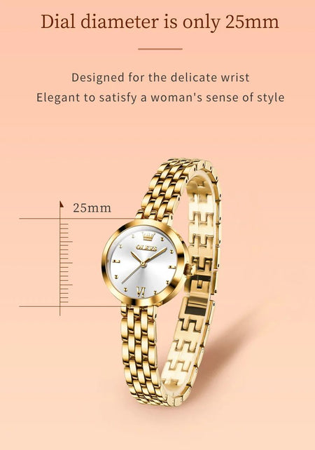 OLEVS 9992 Luxury Women's Watches Elegant Luxury Gold Watch for Women Quartz Waterproof Wristwatches Ladies Relojes Para Mujer