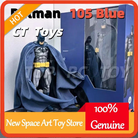 CT Toys Batman Mafex 126 Blue 1/6 Scale Action Figure DC Batman Shf Anime Collectible Figurine for Kids And Collectors Xmas Gift
