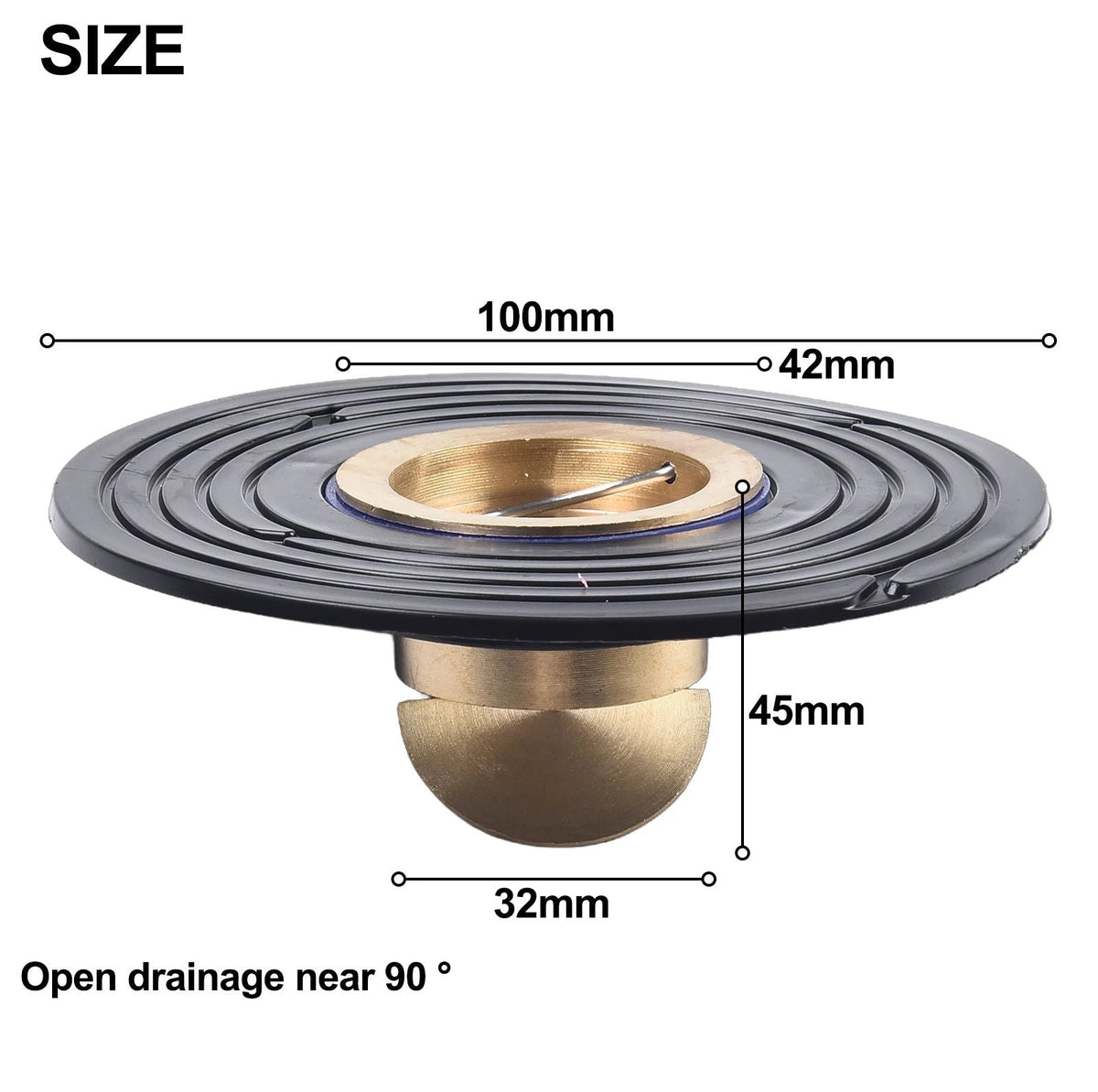 Brass Floor Drain Core Fast Drainage Insect Proof Drain Sink Shower Plug Backflow Preventer Valve Bathroom Accessories