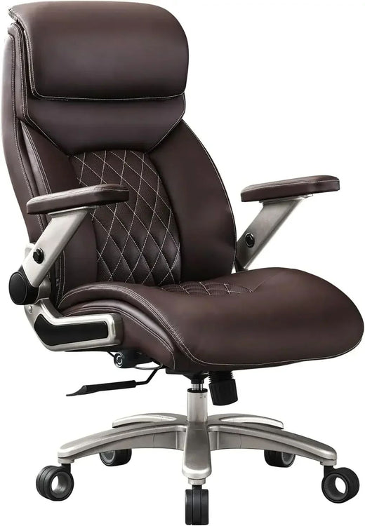 [Best Seller, Buy Now!]Big and Tall Office Chair, Executive , Adjustable Lumbar Support 3'' Double Space Wheel, Managerial Home