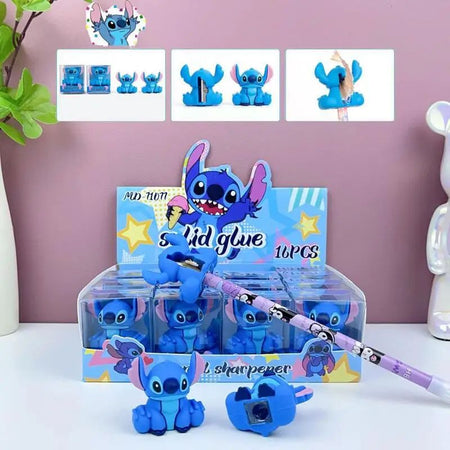 Disney Stitch Pencil Sharpeners MINISO Anime Cartoon Cute Students School Stationery Supplies Fashion Girl&Child Holiday Gifts