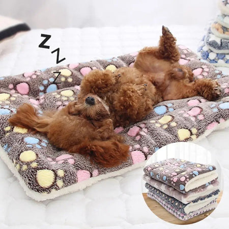 Pet Sleeping Mat Warm Dog Bed Soft Fleece Pet Blanket Cat Litter Puppy Sleep Mat Lovely Mattress Cushion for Small Large Dogs