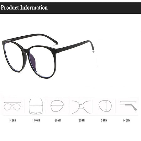 New Big Frame Anti-blue Light Near Sight Glasses Finished Myopia Glasses for Women Men Optical Prescription Eyewear 0 To -6.0