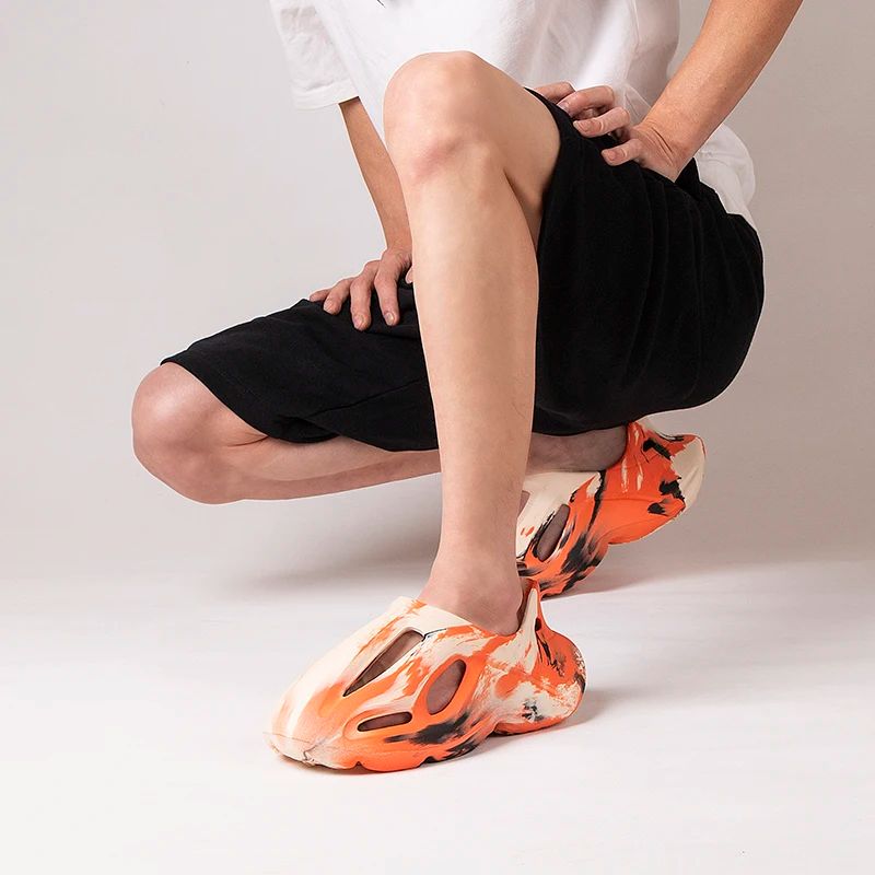 Adult EVA Sandals Injection Molded Men's and Women's Casual Beach Shoes Soft and Non Slip Slippers 36-47