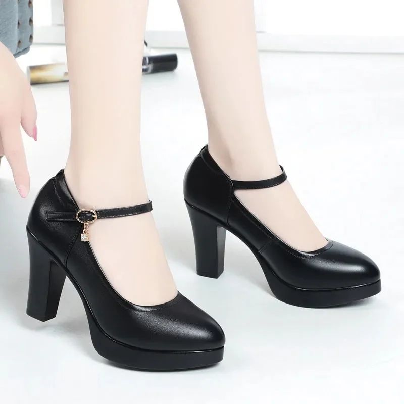 Fashion New Elegant/Comfortable Party Pu Wedding High Heels Spring/Autumn Rhinestone Sexy Prom Women's Shoes Zapatos Mujer