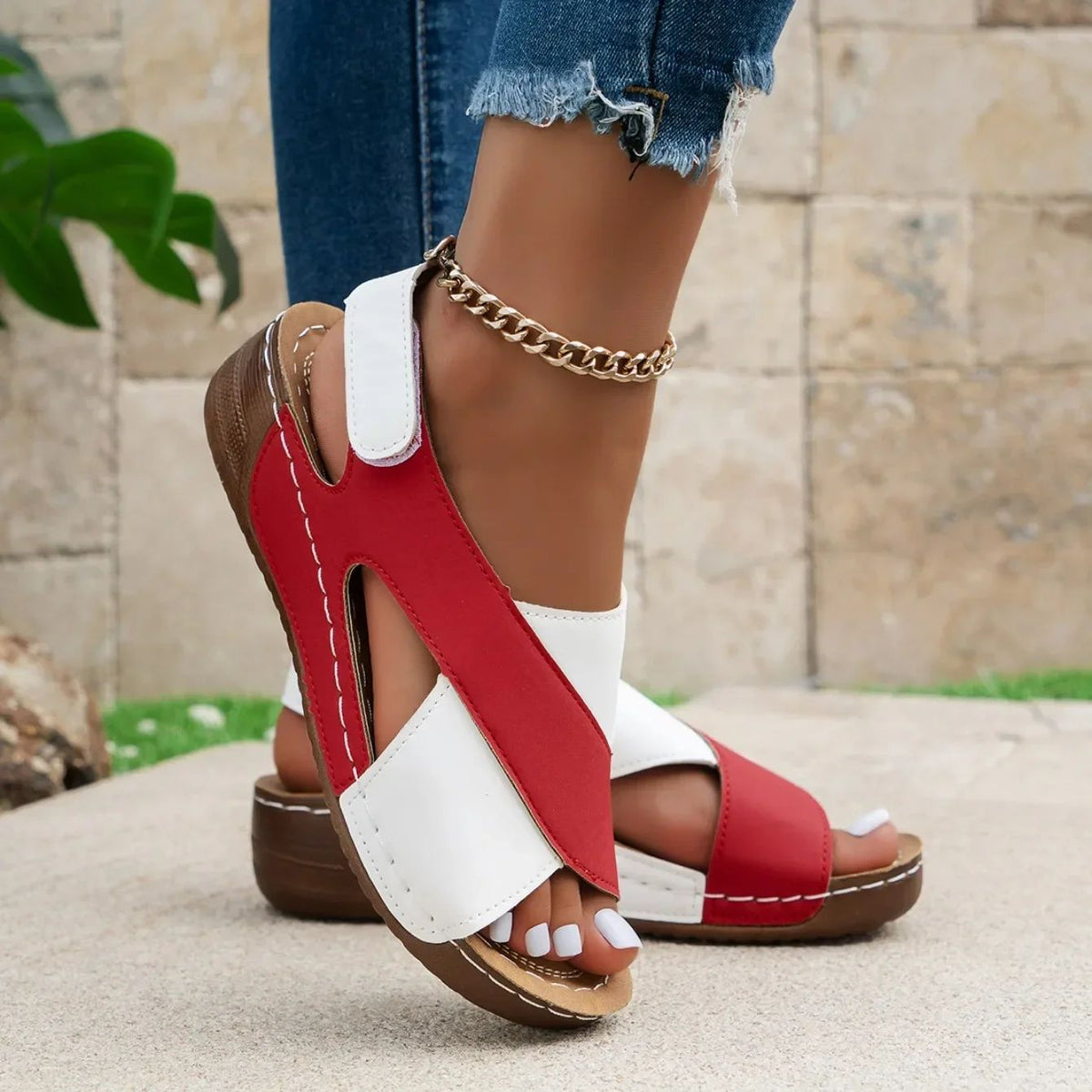 Women Wedges Sandals Summer New Fashion Sandals Lightweight Casual Sandals Shallow Outdoor Beach Shoes Women Sandalias De Mujer