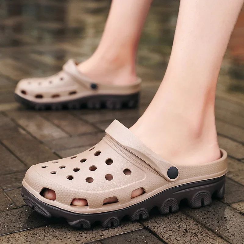 Men Clogs Sandals Outdoor Casual Shoes EVA Lightweight Slippers Summer Sandalias Platform Hombre Women Beach Large Big Size 50
