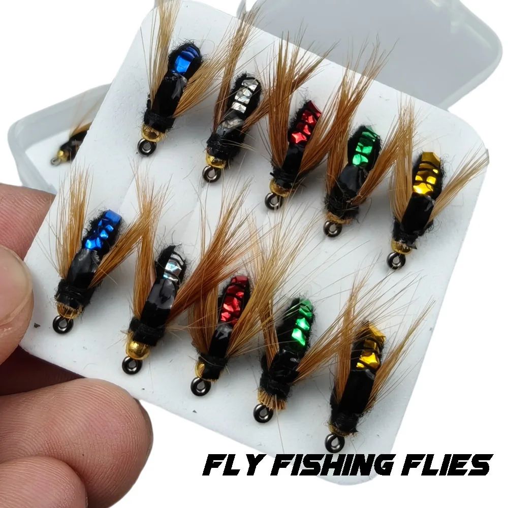 Flies Fly Fishing Lure 10/ 30/50Pcs Fishing Handmade Lures Assortment with Artificial Bait Hooks for Bass Trout Salmon