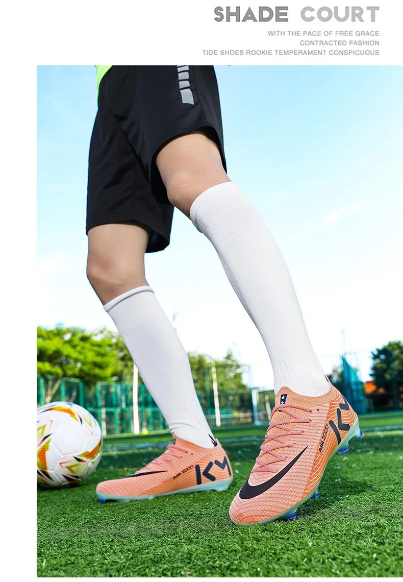 New Men Women Football Field Boots Studded Comfortable Unisex Soccer Shoes Cleats Ultralight Professional Sneakers Comfortable