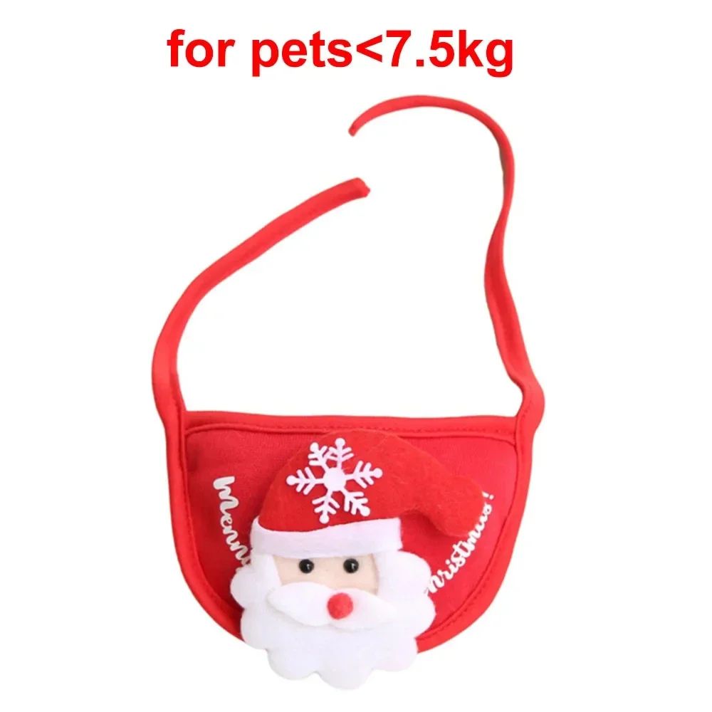 1Pcs Funny Dog Christmas Hat Pets Santa Bibs New Year Party Cosplay Costume Puppy Cap Cute Cats Bandana Clothes Accessories Gift