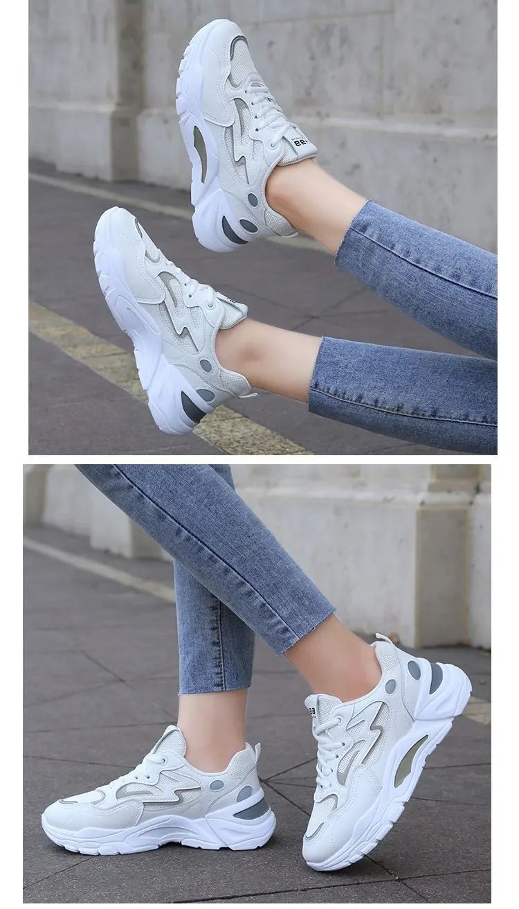 Height Increasing Chunky Sneakers Women New Fashion Lightweight Breathable Platform Mesh Sport Shoes Women's Casual Sneaker
