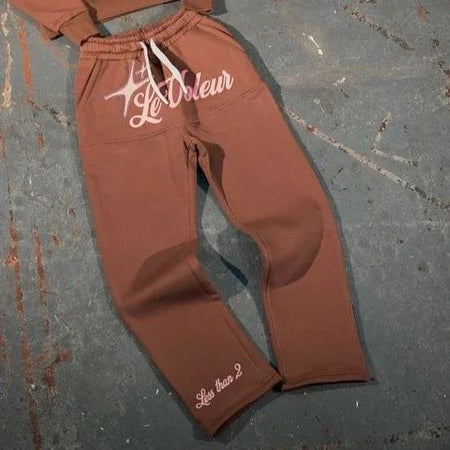 American Retro Sakura Hoodie Sweatpants Two Piece Set Y2K Mens and Womens Sportswear Fashion Casual Pullover Casual Pants Set
