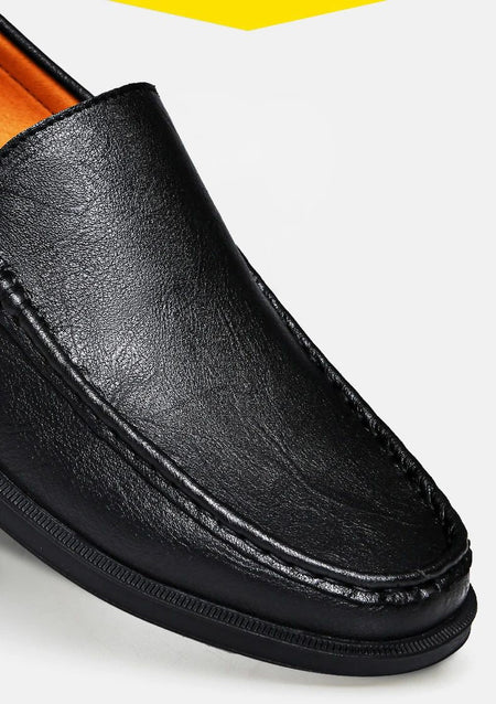 Genuine Leather Slip on Loafers Men Formal Dress Shoes Office Driving Wedding Party Mocasines Hombre Big Size Casual Shoes