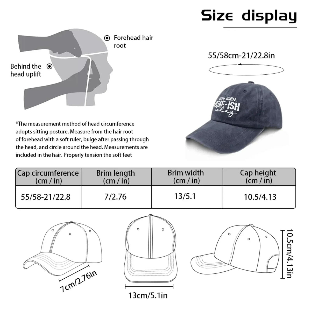 Feeling Kinda Idgaf Today Trucker Hat Womens Men Sun Hats Baseball Caps Gifts for Man Sports Outdoor