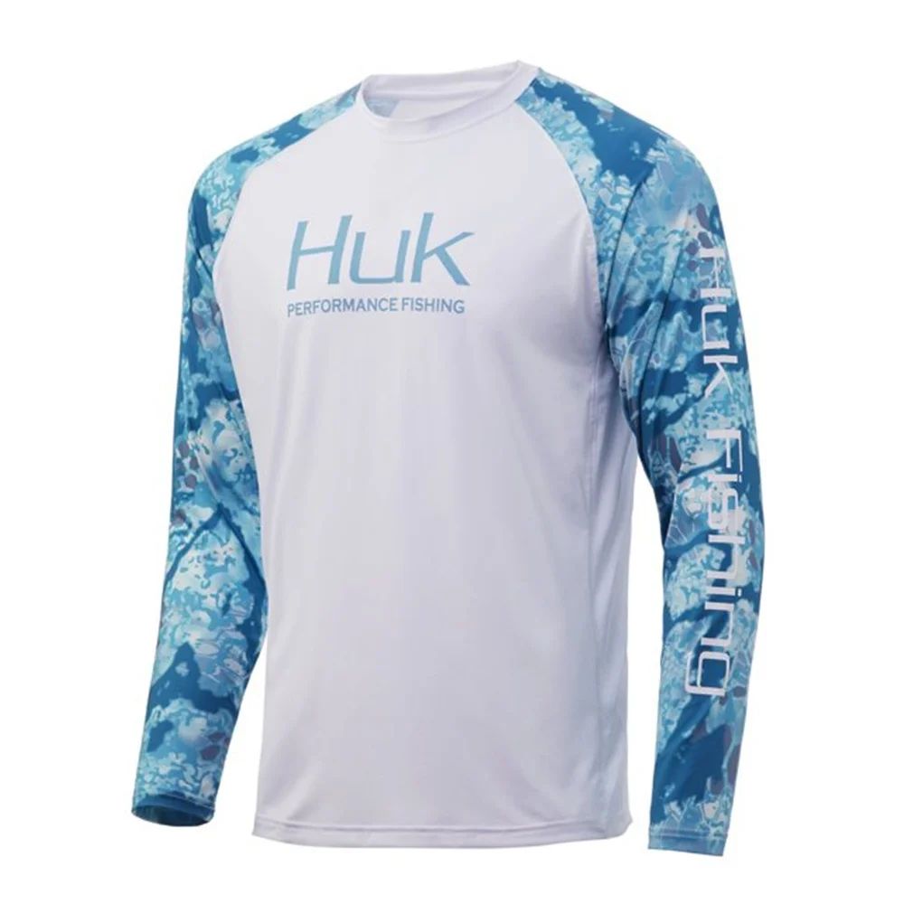 HUK Fishing Shirts Long Sleeve Uv Protection Clothing Mens Outdoor Summer Jersey Upf 50 Clothes Performance Breathable Fishing
