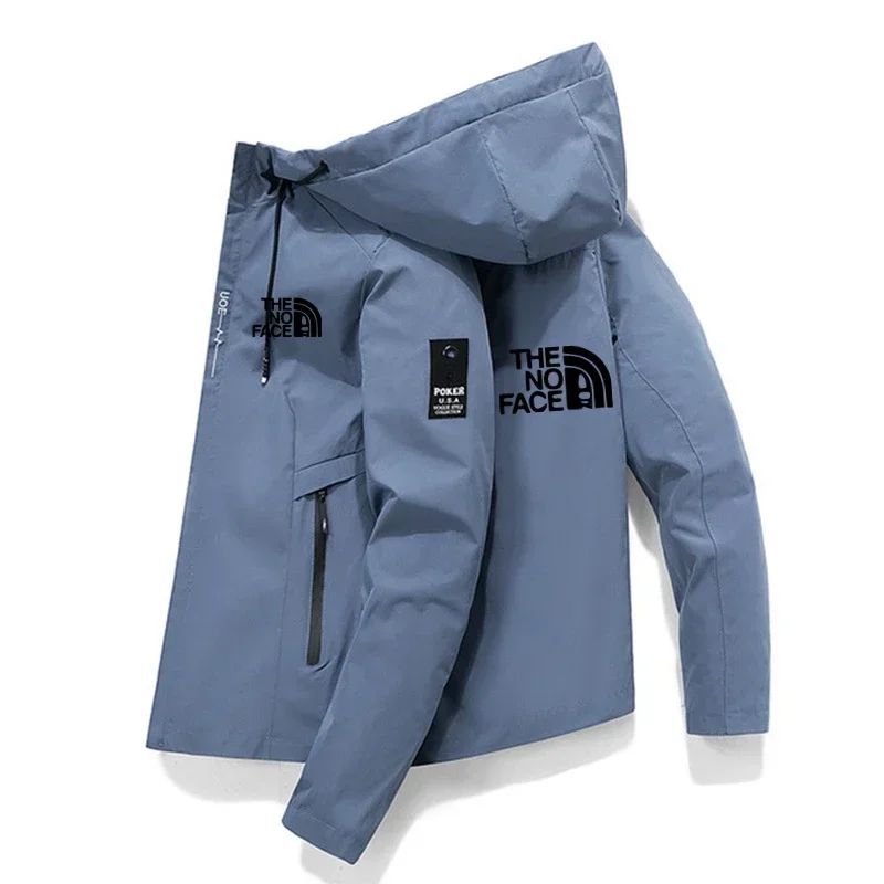 2025 Spring and Autumn men's outdoor sports coat top Windproof zipper jacket Casual quality hooded baseball jacket