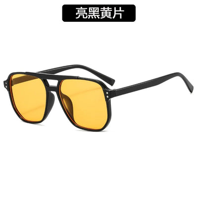 Vintage Men Women Big Sunglasses Men Square Shades Brand Designer Unisex Sun Glasses Black Lense Male Female Sunglasses UV400