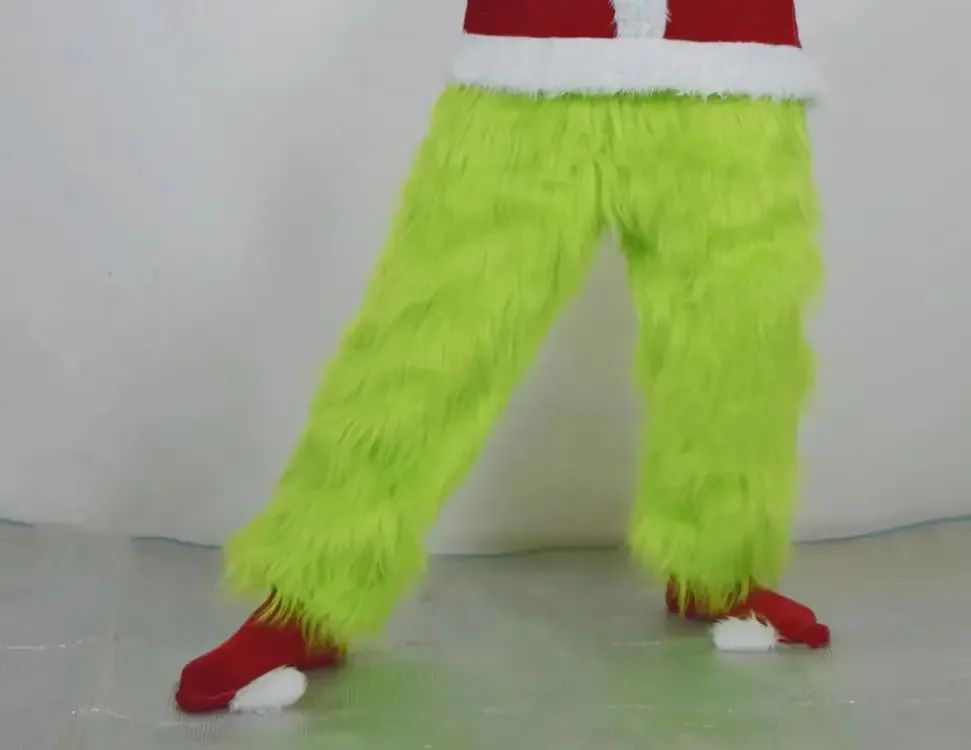 New Christmas Costume Cosplay Clothes Dress Up Santa Claus Weird Green Haired Party Performance Costume