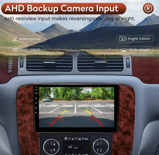 For 2006-2014 Chevrolet/GMC models Walnut-colored Android 13 9-inch in-dash navigation system with CarPlay Android Auto 2+32G