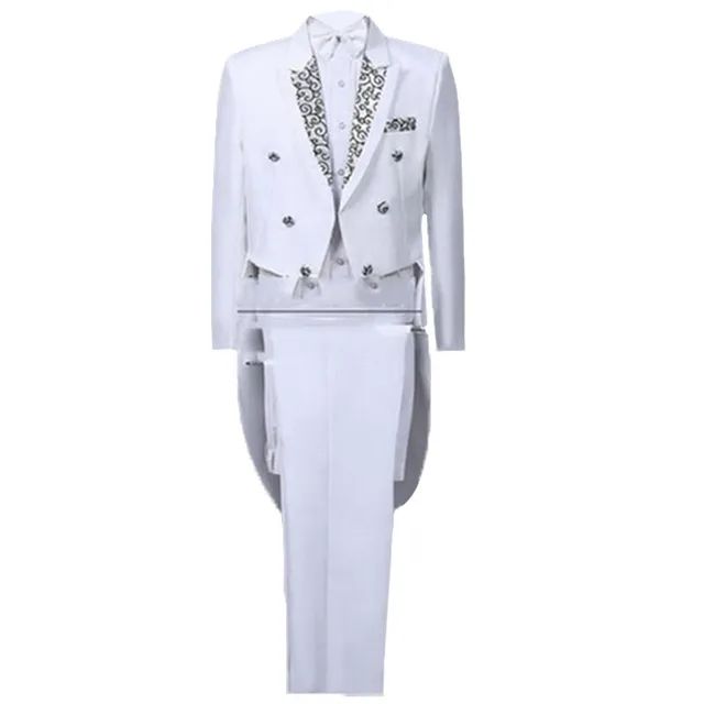 2pcs Men's Classics Tuxedo Suits Set Black Formal Tailcoat for Man Women Fashion Party Wedding Prom Clothing (Jacket+Pants)