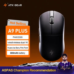 ATK Dragonfly A9 Ultra/A9 Plus Gaming Mouse Dual 8K Polling Tri Mode PAW3395/3950 Sensor Ergonomic  Esport PC Peripheral