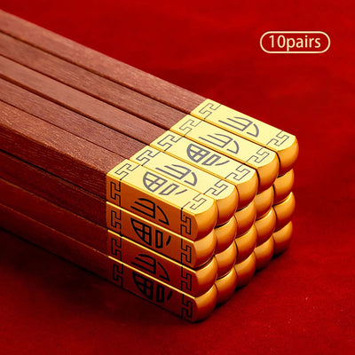 5/6/8/10Pairs Reusable Chopsticks Tableware Handmade Japanese Natural Wood Chopsticks Sushi Food Wooden Chopsticks Non Slip Easy
