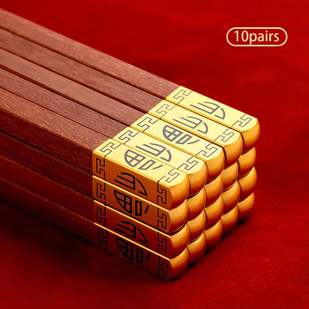 5/6/8/10Pairs Reusable Chopsticks Tableware Handmade Japanese Natural Wood Chopsticks Sushi Food Wooden Chopsticks Non Slip Easy