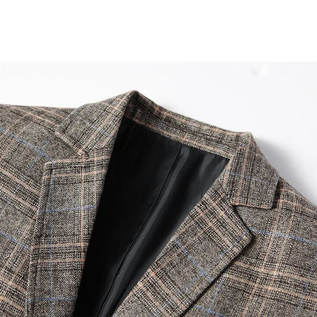 Black Men V-neck Single-breasted Suit Jacket, Fashion Slim Dress Coats, Blue Gray Yellow Blazers, Male Casual Tops Asian Size