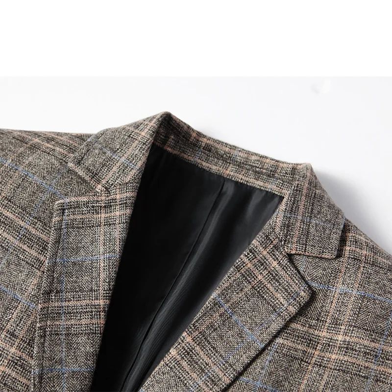 Black Men V-neck Single-breasted Suit Jacket, Fashion Slim Dress Coats, Blue Gray Yellow Blazers, Male Casual Tops Asian Size