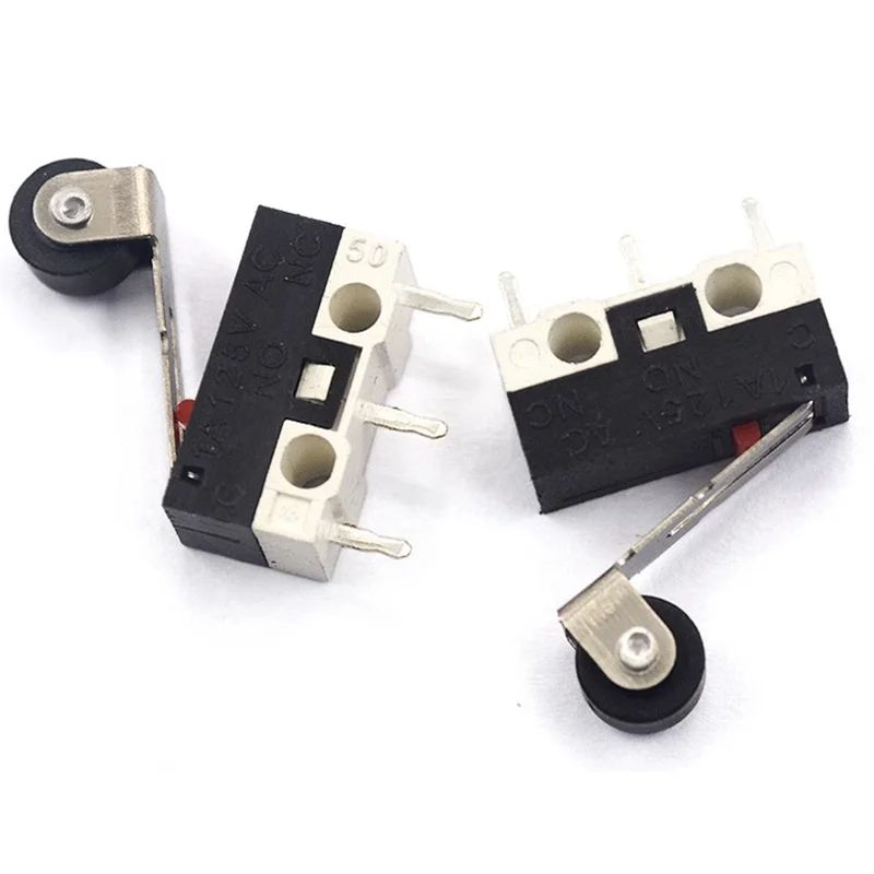20PCS Mini Micro Limit Switch C NO NC 3 Pins PCB Terminals SPDT 1A 125V Roller Arc Lever Snap Action Push Micro Mouse Switches