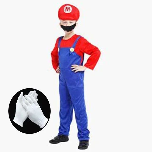 2025 Halloween Kinder Anime Game Kostuum Kids Muts Baard Jumpsuit Halloween Kids Cosplay Kostuum Jongens Girls Game Party