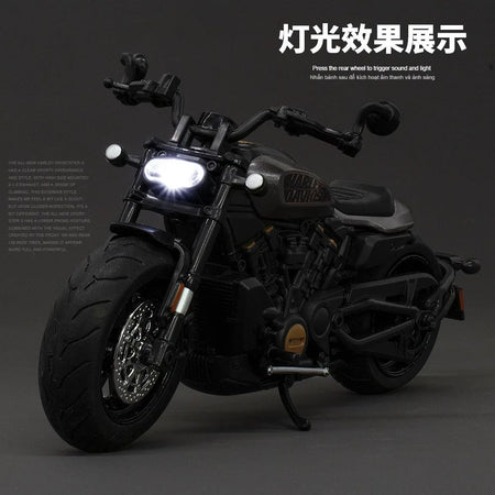1:12 Harley SPORTSTER S Motorcycle High Simulation Diecast Metal Alloy Model car Sound Light Collection Kids Toy Gifts M41
